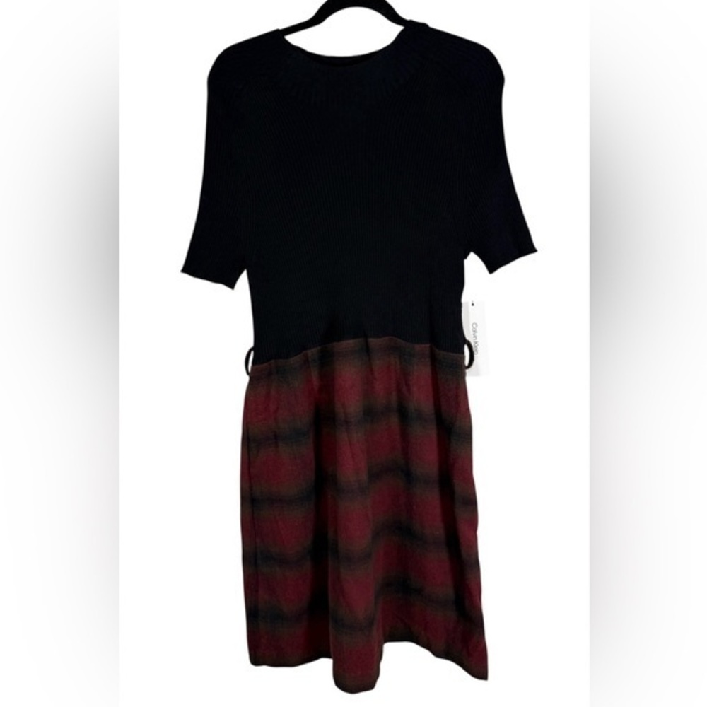 Calvin Klein Elegant Black and Red Women's Dress